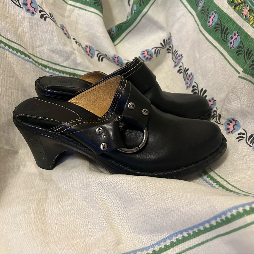 Frye boots O ring mule clog shoes